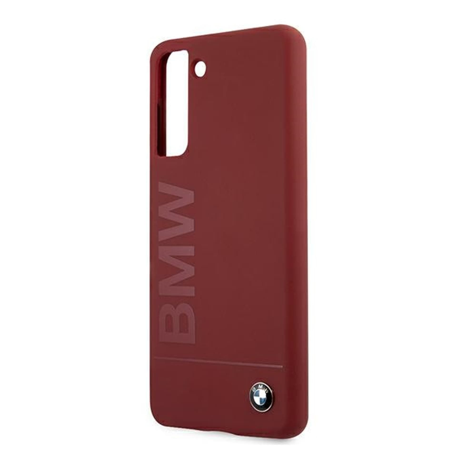 Originalni ovitek SAMSUNG GALAXY S21+ BMW Hardcase Silicone Signature Logo (BMHCS21MSLBLRE) rdeč 2